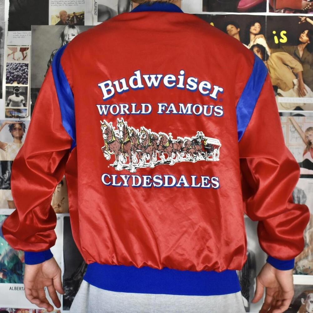 Vintage Budweiser satin jacket.